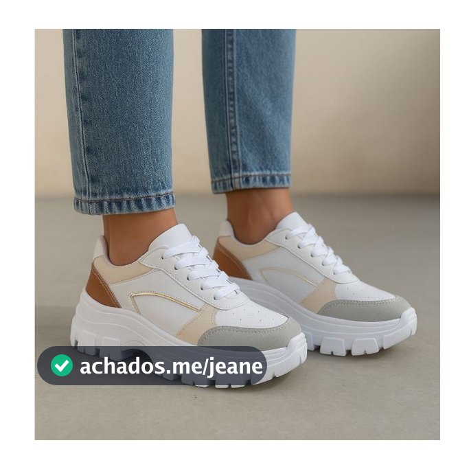 Tênis Casual Chunky Feminino  com Detalhes Sofisticados Estilo Conforto e Qualidade Premium
