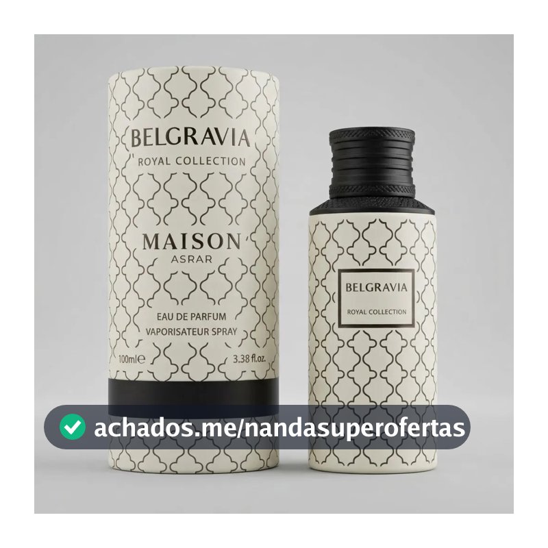 Perfume Árabe Belgravia Maison Asrar EDP 100ml Unissex Original Importado
