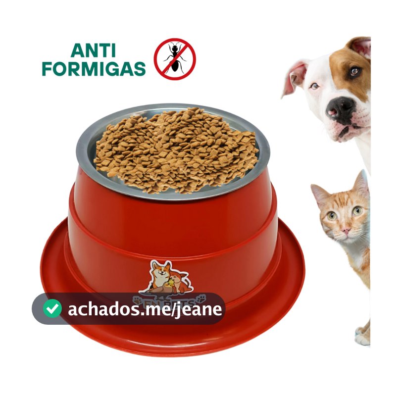 comedouro bebedouro pet antiformigas com tigela inox removível para ração cachorro gato anti refluxo