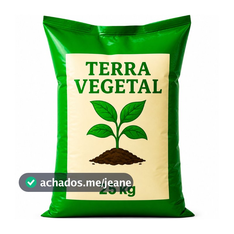 Terra Vegetal 25kg Rico Nutrientes Plantio Jardim Horta Vasos Substrato Solo Fértil Adubada Orgânica