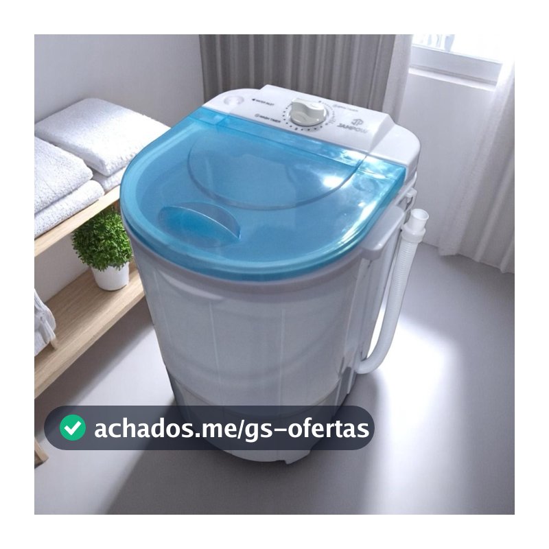 MINI MÁQUINA DE LAVAR 2 EM 1 - LAVAGEM E CENTRIFUGAÇÃO - 4,5KG TÊNIS E ROUPAS ÍNTIMAS
