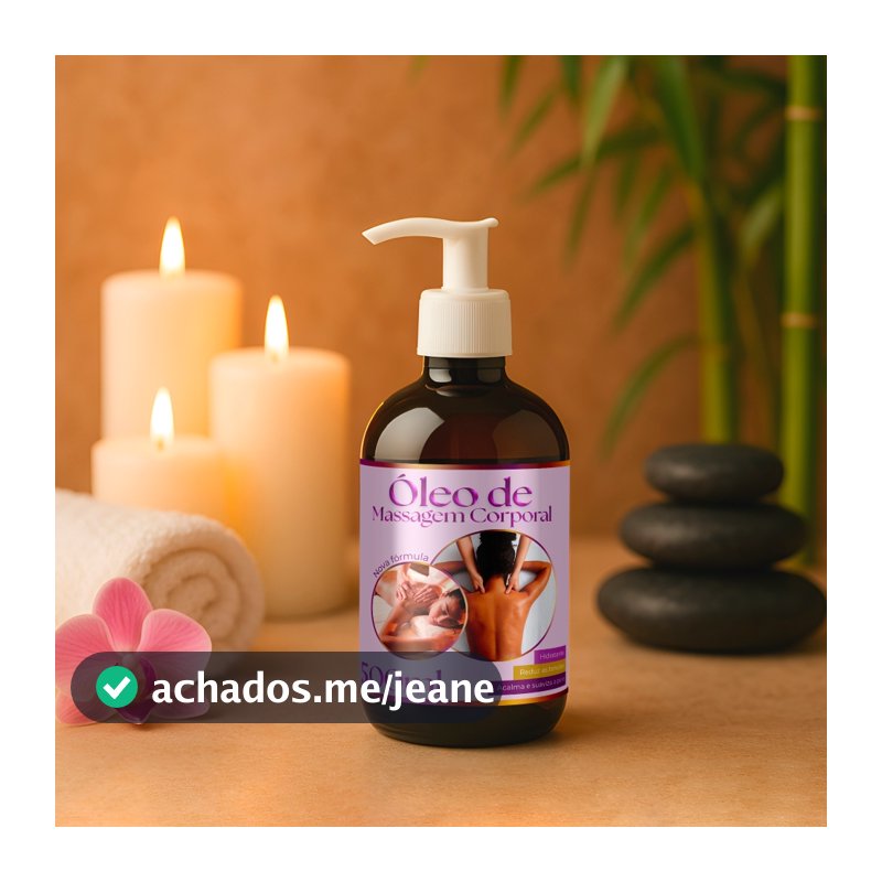 Óleo Para Massagem Corporal Sensual Natural 500ml Massagem Tântrica Namorados Casados Solteiros