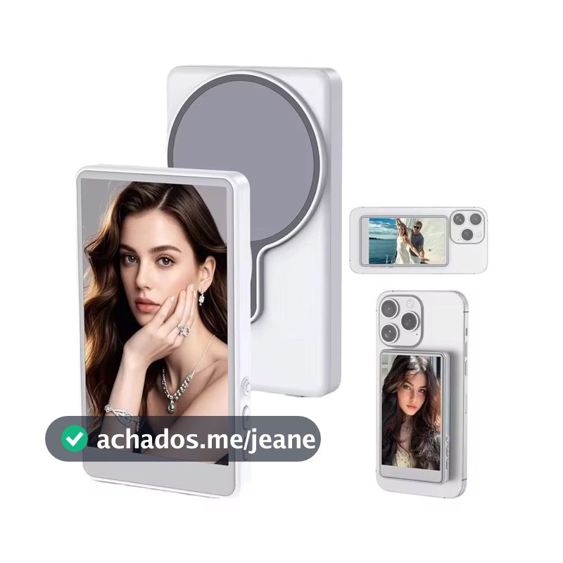 Tela Magnética Monitor Para Celular Sem Fio Smartphone Selfie Vlog Gravação