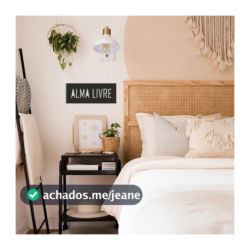 Placa decorativa Alma Livre lettring em MDF 3mm sala quarto cozinha