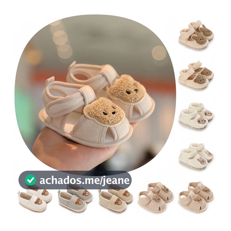 Sapatos De Bebê Elegantes E Populares , Sandálias Casuais Fofas De Ursinho De Pelúcia , Caminhada De Primeiro Passo Para