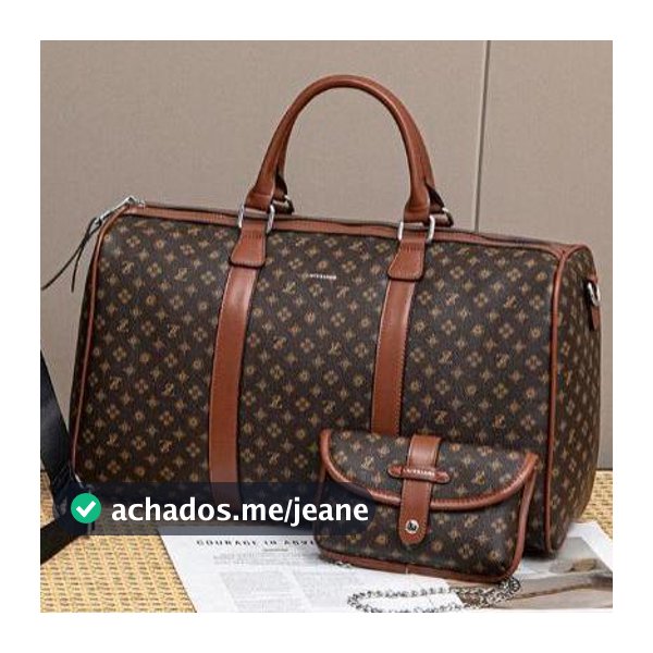 Bolsa de viagem Lace Lore Monograma com design elegante e moderno.Acompanha de brinde um bolsinha pequena,alça corrente