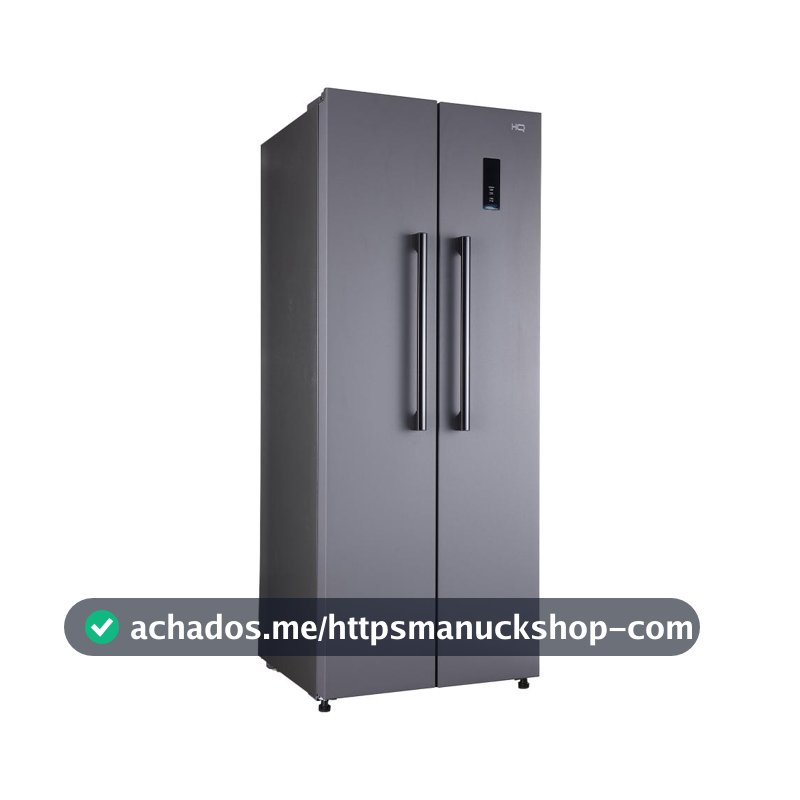 Geladeira Refrigerador HQ Frost Free Side By Side 460 Litros Cinza HQ-460SBSFF
