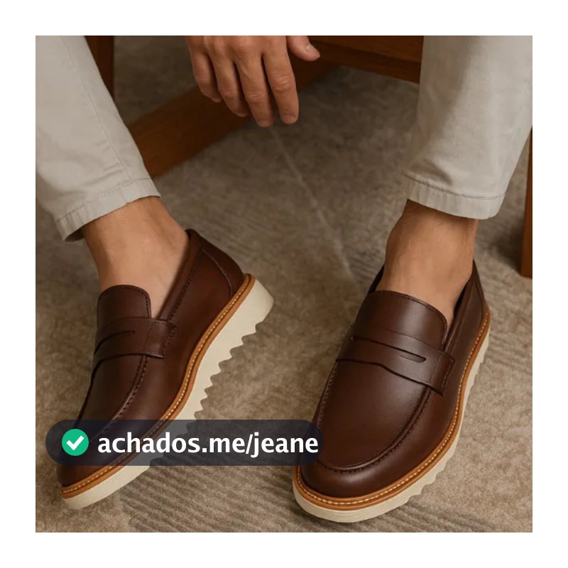 Mocassim Masculino Confort Sem Cadarço Estilo Oxford Casual e Social Super Confortável