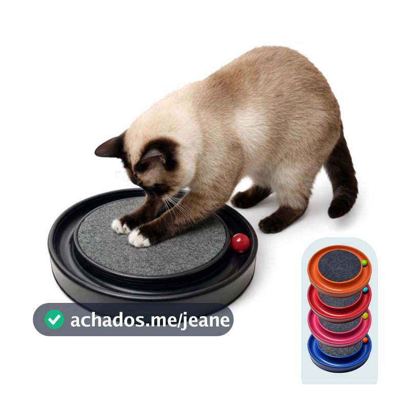 Arranhador Redondo Para Gato Relax Com Bolinha Miau