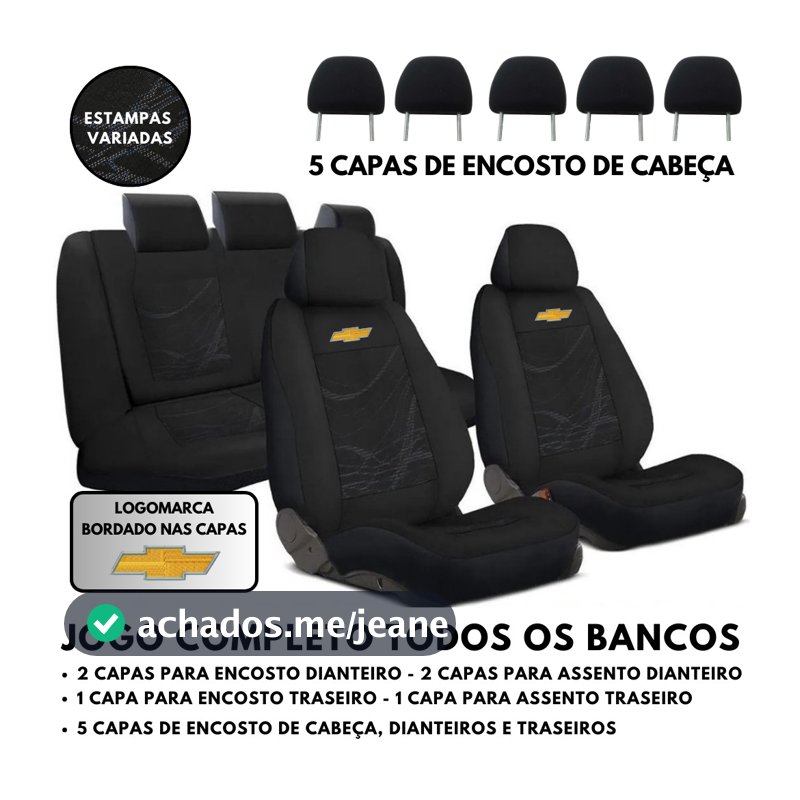 Capa De Banco Automotivo Em Tecido Original Carro Chevrolet Corsa Celta Prisma Onix Agile