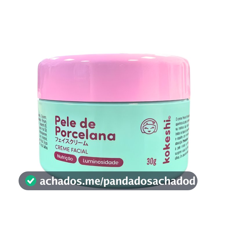 Hidratante Creme Facial Pele De Porcelana Kokeshi 30g Milagre do Arroz