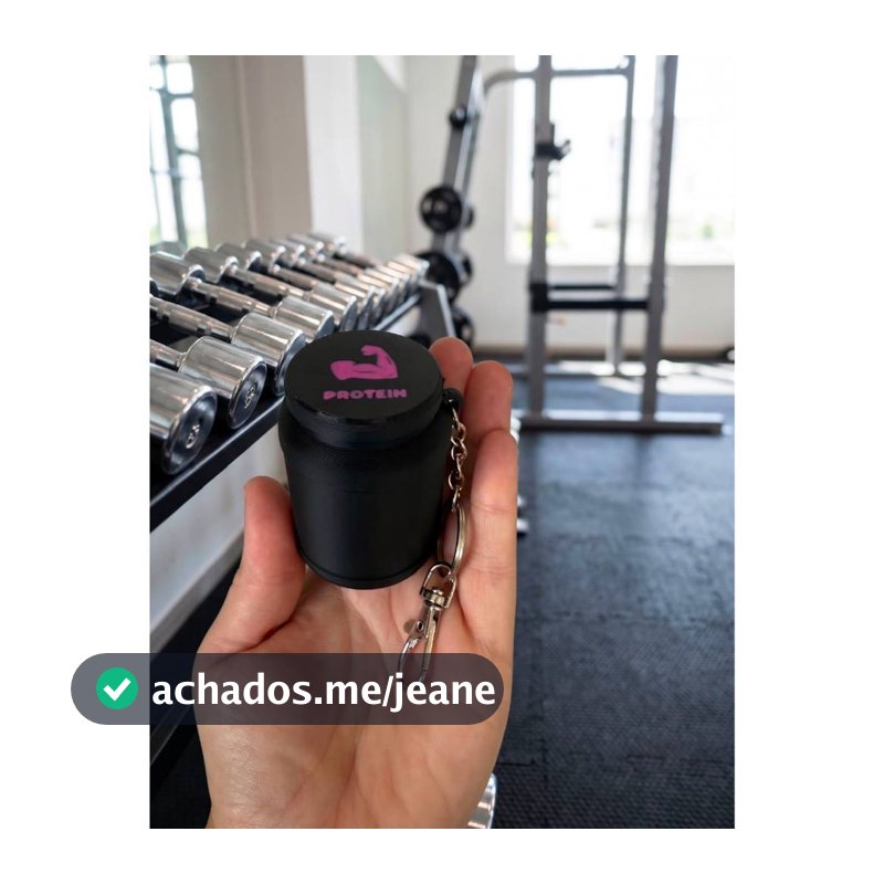 Chaveiro Porta suplemento / Whey ou Creatina