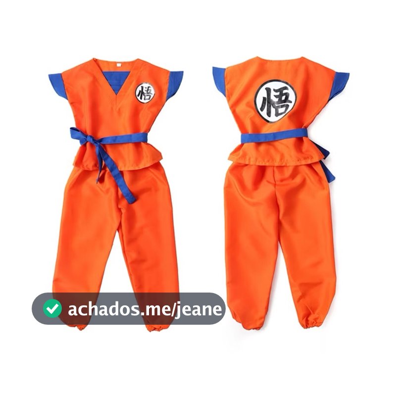 DRAGON BALL SET SON GOKU TRAGE COSPLAY FANTASIA TERNO ADULTO