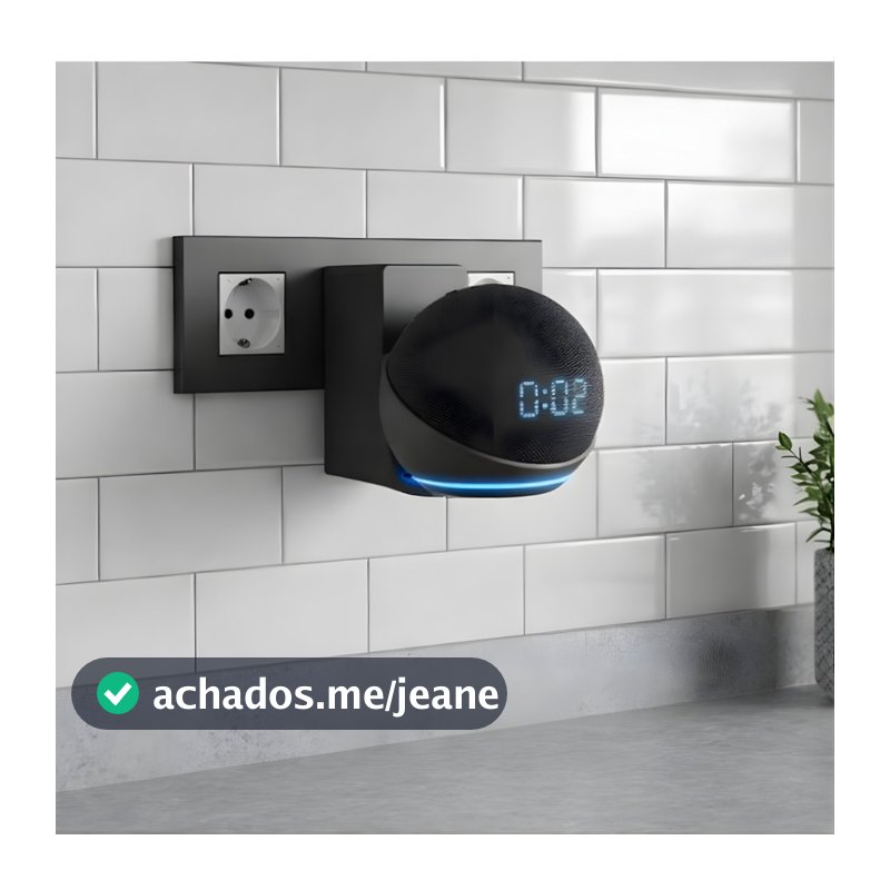 Suporte para Alexa Echo Dot 4 ou 5 Amazon de Tomada saida de Luz (em Impressão 3D)