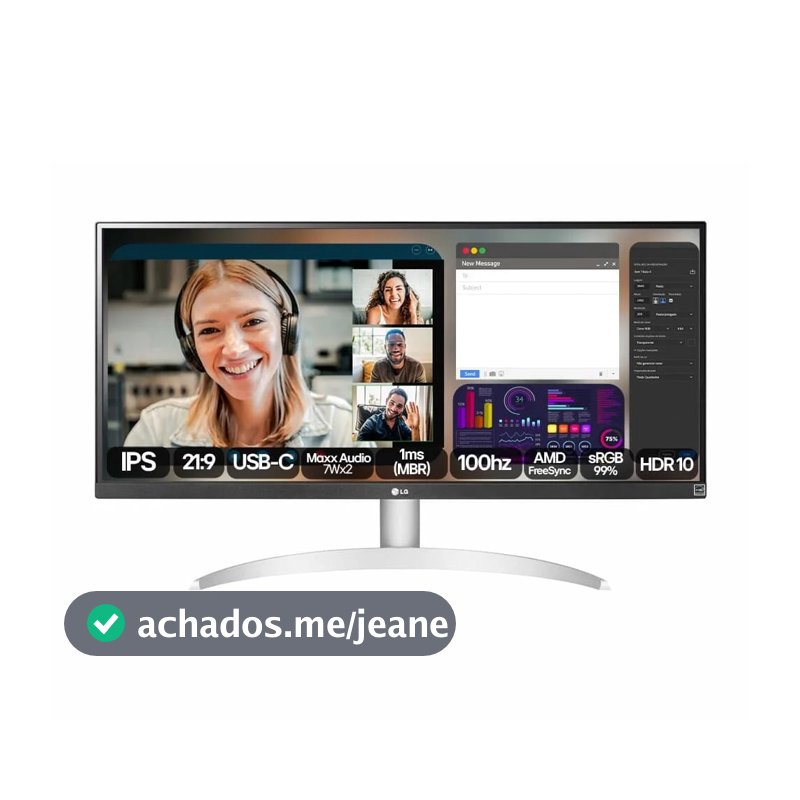 Monitor Lg 29 Ultrawide Ips Fhd 100Hz  1Ms - 29Wq600b-W.Awzm