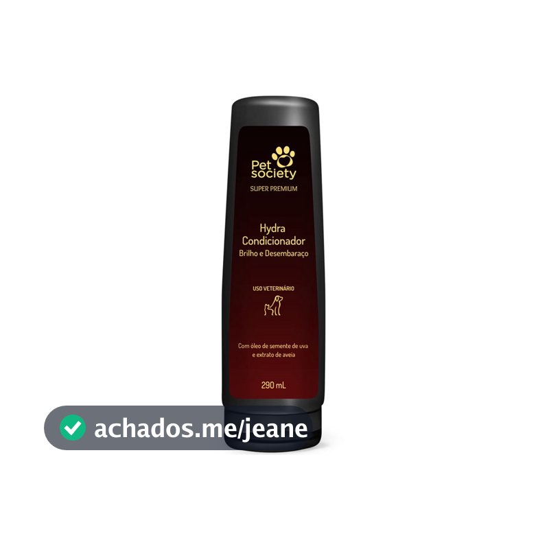 Condicionador Brilho E Desembaraço Hydra Pet Society 290ml