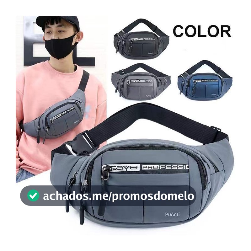 Pochete Masculina Impermeável resistente para uso diário organizadora ajustável Vários Modelo