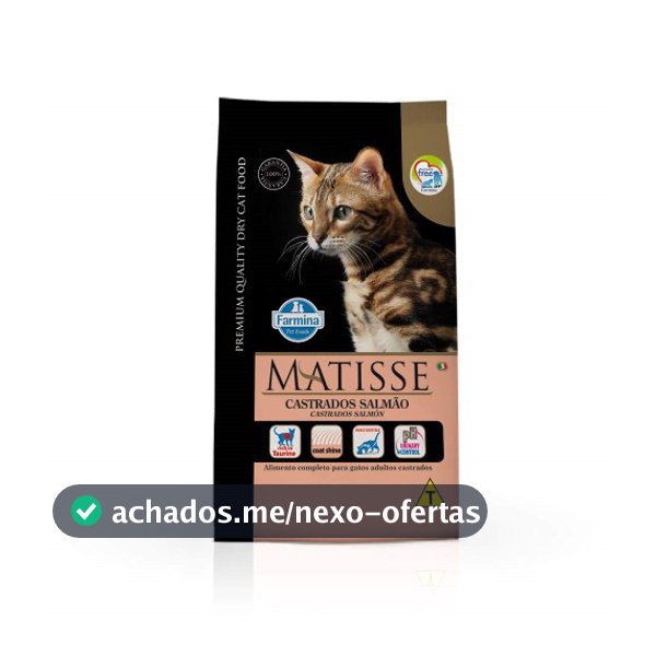 Ração Farmina Matisse para Gatos Castrados Sabor Salmão 7,5kg