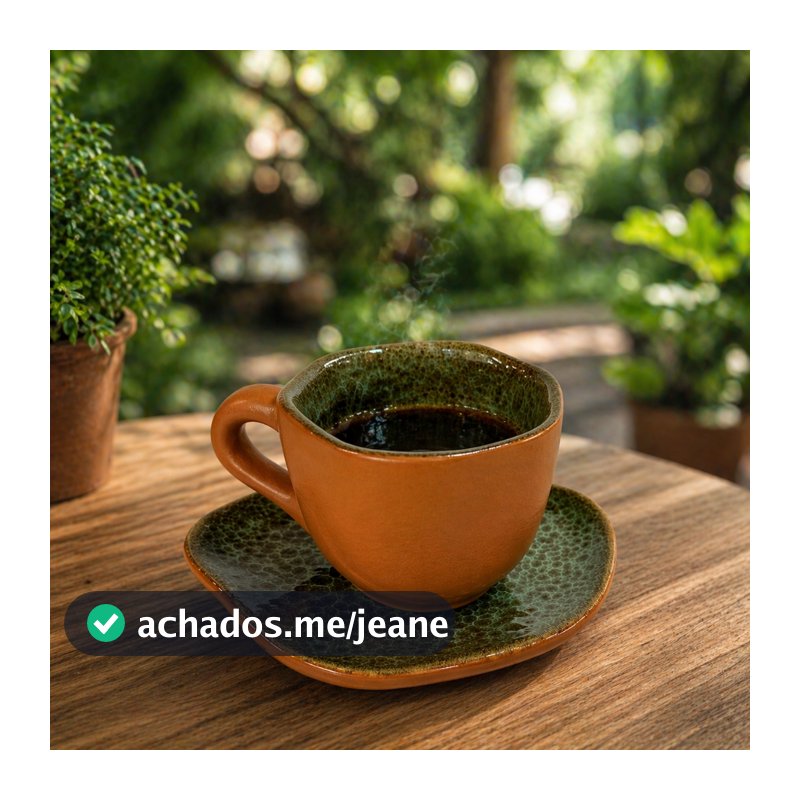 Kit 6 Xícara De Café 140ml Com Pires Cerâmica Orgânica Premium Design Sofisticado