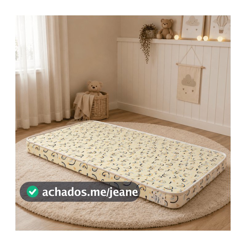 Colchão Para Berço 130x70Cm Americano Espuma D18 Hipoalergênico Certificado Confortável Para Bebês