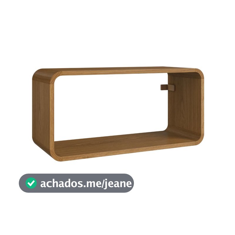 Prateleira Suspensa Nicho Duplo Linha Curve CV009CXCX 62cm Carvalho Xingu - Completa Móveis