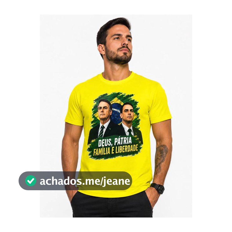 Camiseta Jair Bolsonaro e Flávio Bolsonaro  Masculina Patriota