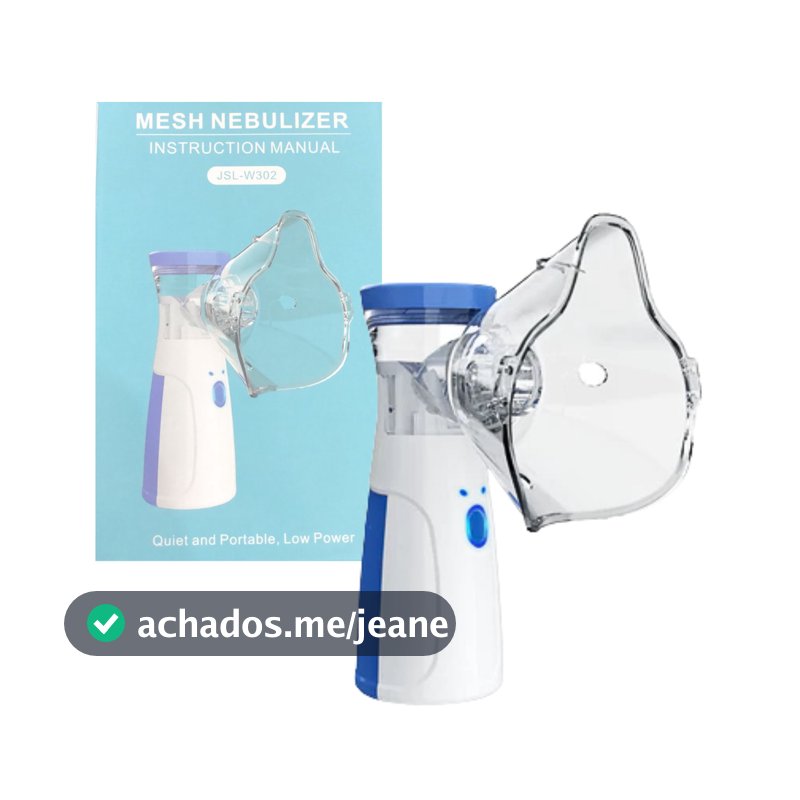 Inalador portátil XLS JSL W302 nebulizador ultrassônico adulto infantil USB e pilha prático