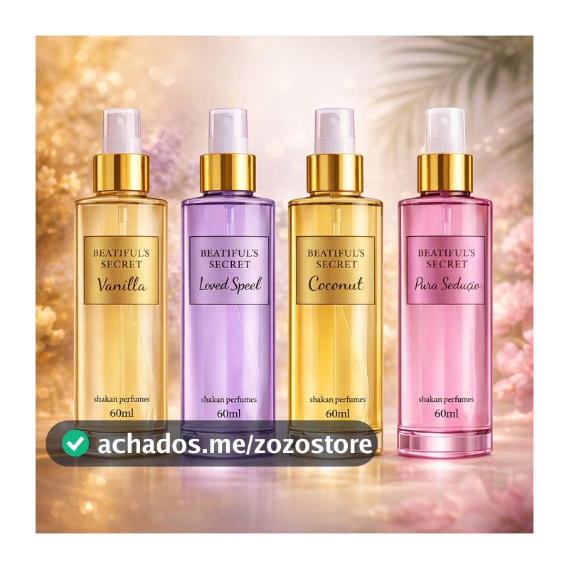 Kit 4 Body Splash victoria Lançamento Vanilla love speel pure seduction coconut