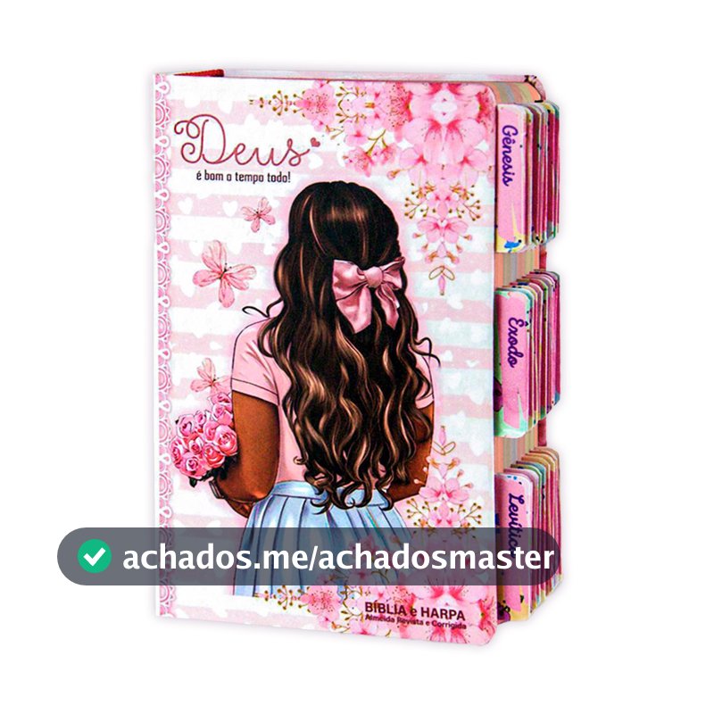 Bíblia Sagrada - Feminina Flores Aquarelas com Abas | ARC - João Ferreira de Almeida
