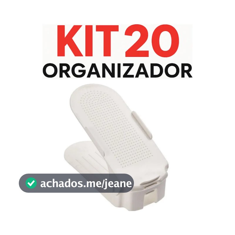 20 Organizadores De Sapato E Tênis - BRANCO Com Regulagem Envio Imediato!