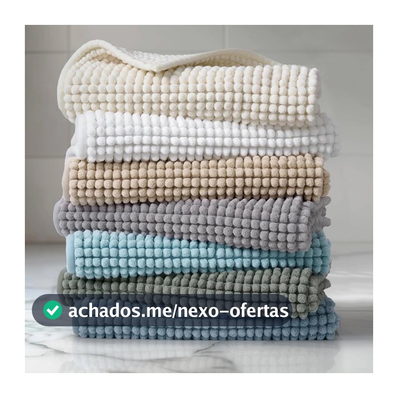 Kit até 6 Tapete de Banheiro 40x60 Antiderrapante Microfibra Cores