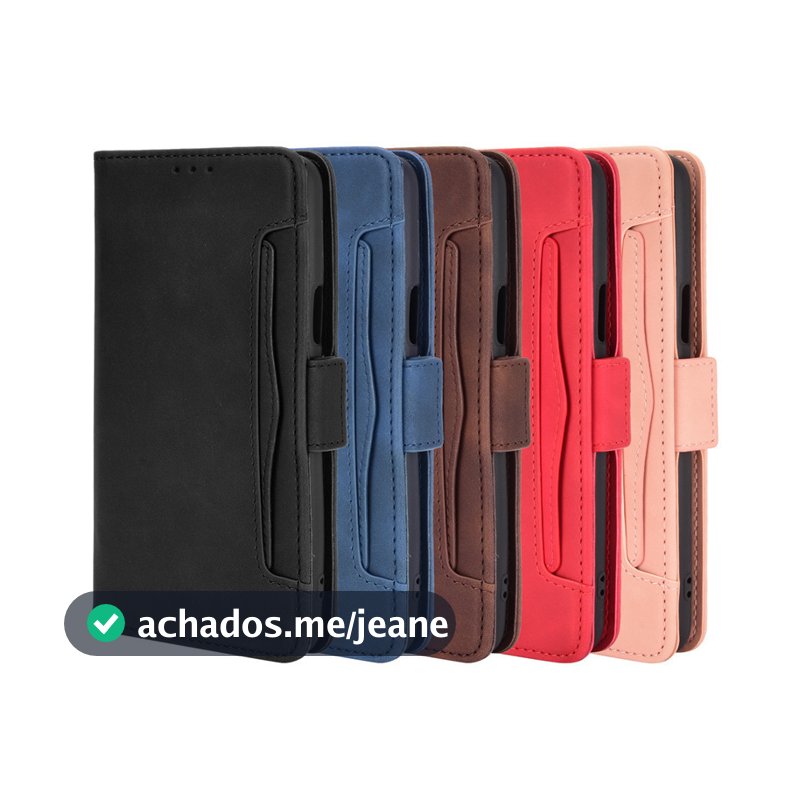 LG K52/Q52 Capa de couro para celular LG K62 Capa para celular com Slot para vários cartões Estilo carteira Capa proteto