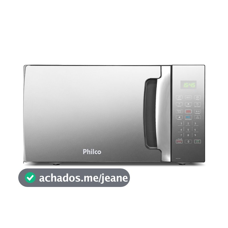 Microondas Philco PMO30EP 28 Litros Preto Com Porta Espelhada 1400w