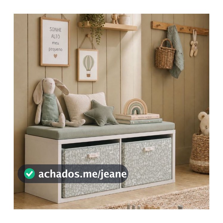 Movel Nicho Armário Organizador Estante  Multiuso Infantil em MDF Branco 60x30 para quartos de bebê quartos infantis bri