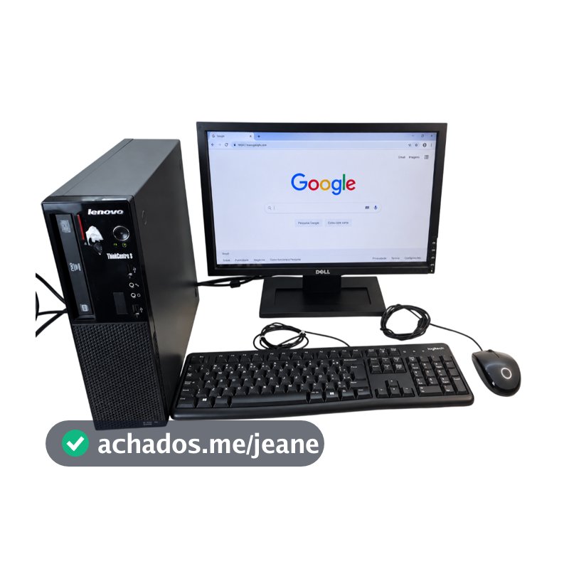 PC Completo Lenovo E72 Core i5-3ª Geração 4GB DDR3 HD 500GB + Monitor Dell 19" + Teclado e Mouse - USADO