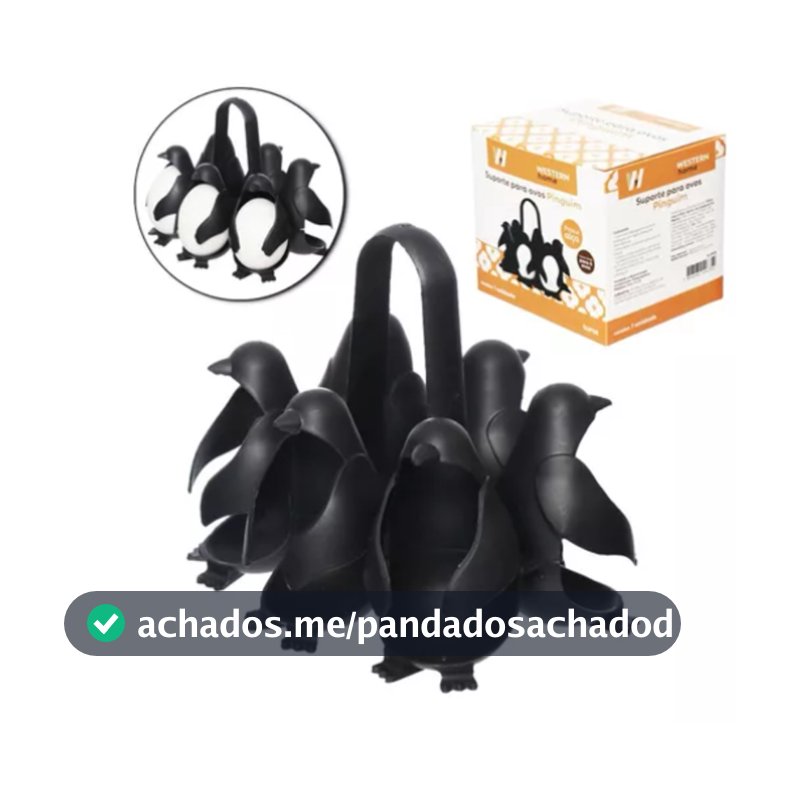 Porta Ovos Cozinha Armazena Serve 06 Unidade Pinguim 3 em 1