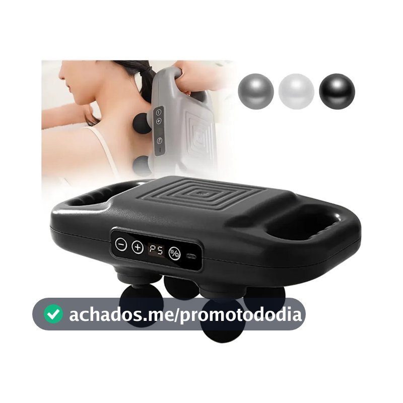 Massageador Profissional 4 Ponteiras Elétrico Portátil