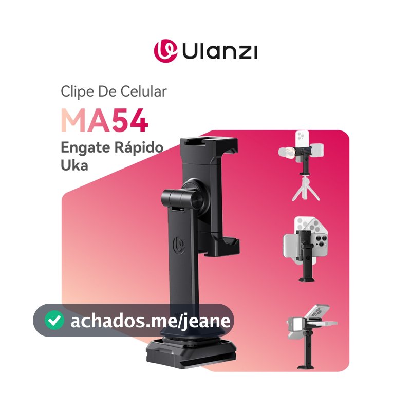 ULANZI MA54 Clipe De Celular Com Placa QR Arca E Duas Sapatas Frias Rosca 1/4" Para Tripé E Monopé