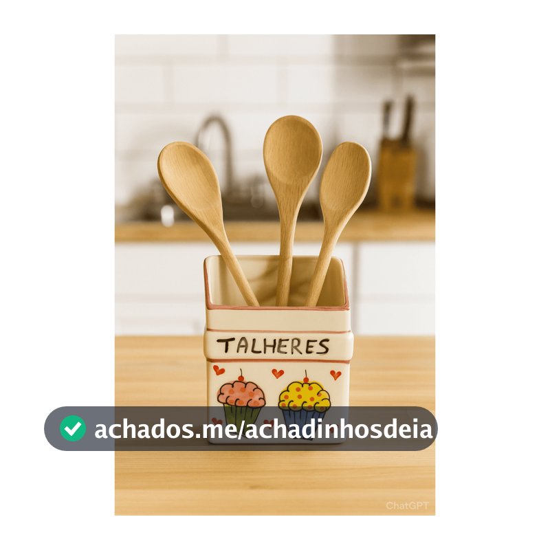 Porta Talheres em Cerâmica Decorado 16x12cm Utensílios de Cozinha Organizador