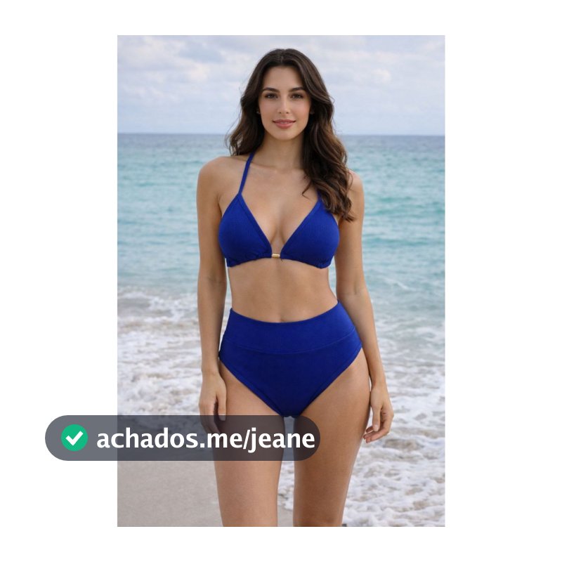 Conjunto Biquíni Cintura Alta EFEITO LIPO Top Cortininha Com Bojo