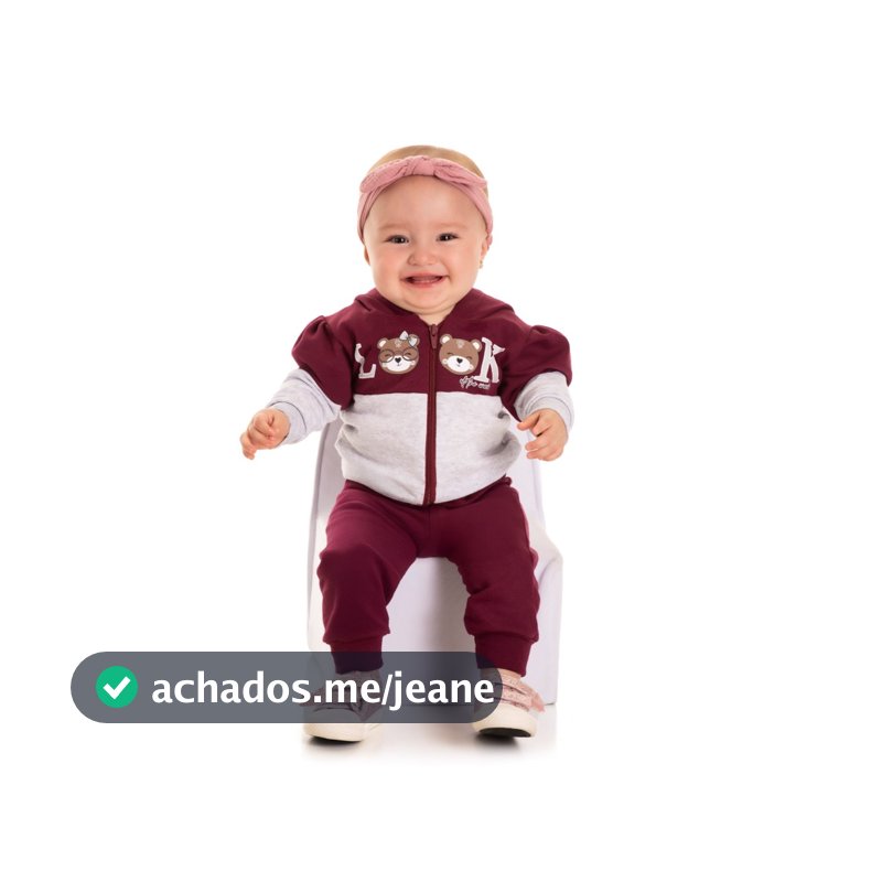 Conjunto Infantil Moletom com Capuz e Zíper – Bebê – Sortido - Inverno