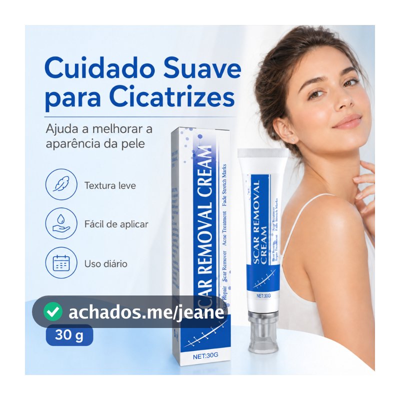 Creme Reparador De Cicatrizes Com Karité, Esqualano E Centella, 30g | Seguro Para Gravidez E Crianças