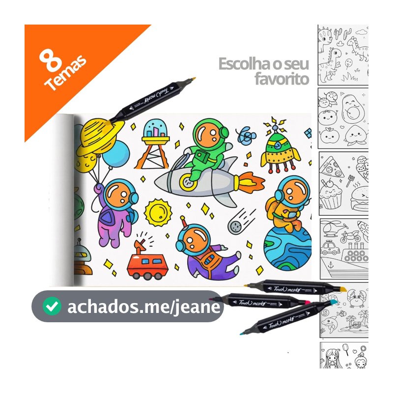 Rolo Decorativo De Parede Infantil Para Colorir 3 Metros