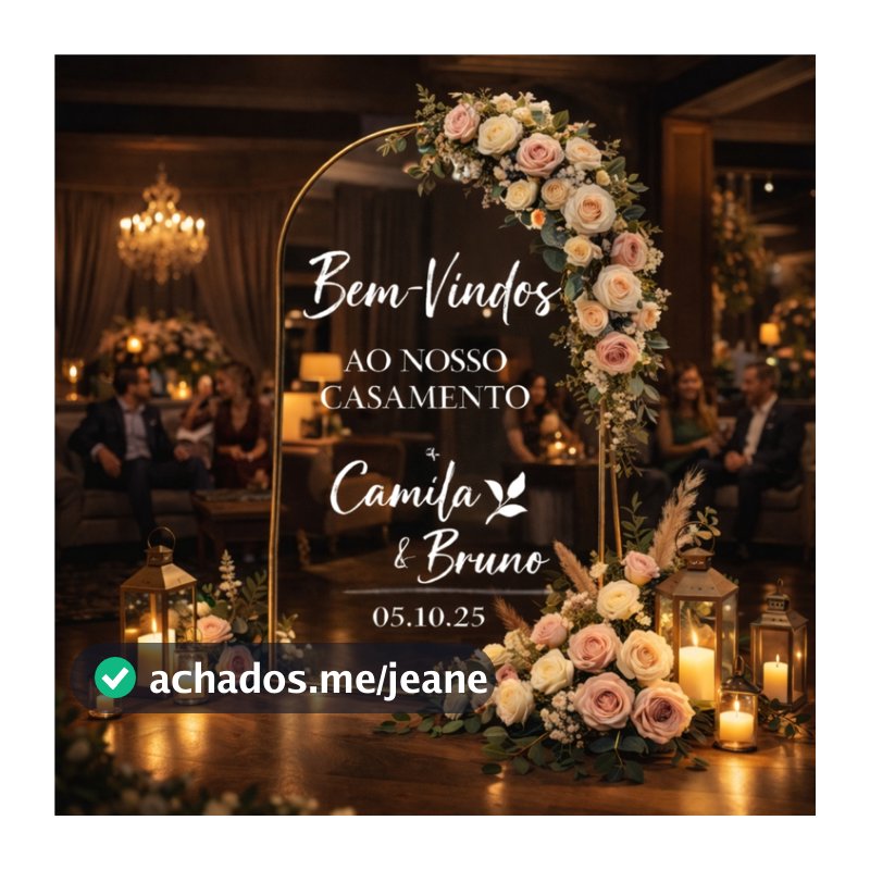 Adesivo Espelho Casamento Bem-Vindos Personalizado com Nomes e Data | Decoração Luxo. Aqui, fazemos seu modelo!
