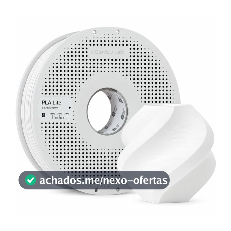 Filamento PLA Lite Bambu Lab Branco 1kg 1,75mm Original Para A1 A1 Mini P1 X1