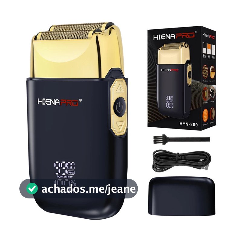 HIENA-Barbeador Elétrico Recarregável Para Homens , Caixa De Metal , Barbear Casa , Máquina De