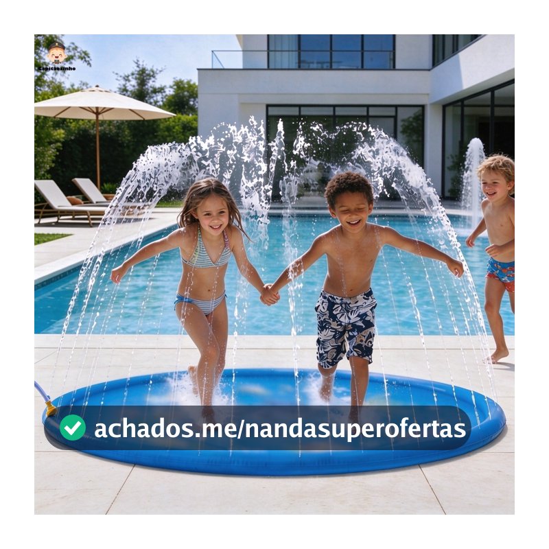Piscina Com Chafariz Brinquedo Tapete Inflavel Pulverizador