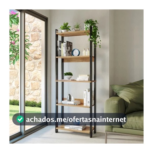 Estante Organizadora Multiuso 5 Prateleiras Nichos Cozinha Lavanderia Sala Suporte Micro-ondas Air Fryer