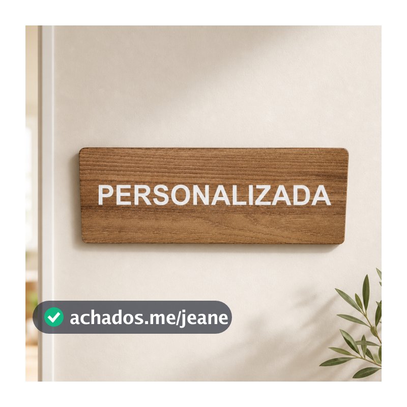 Placa De Sinalização Personalizada Em MDF Para Porta Sala Banheiro Escritório Decoração