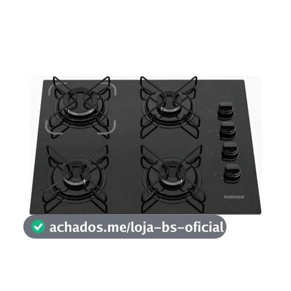 Cooktop Itatiaia Essencial 4 Bocas Preto – Bivolt 127V/220V com Acendimento Automático
